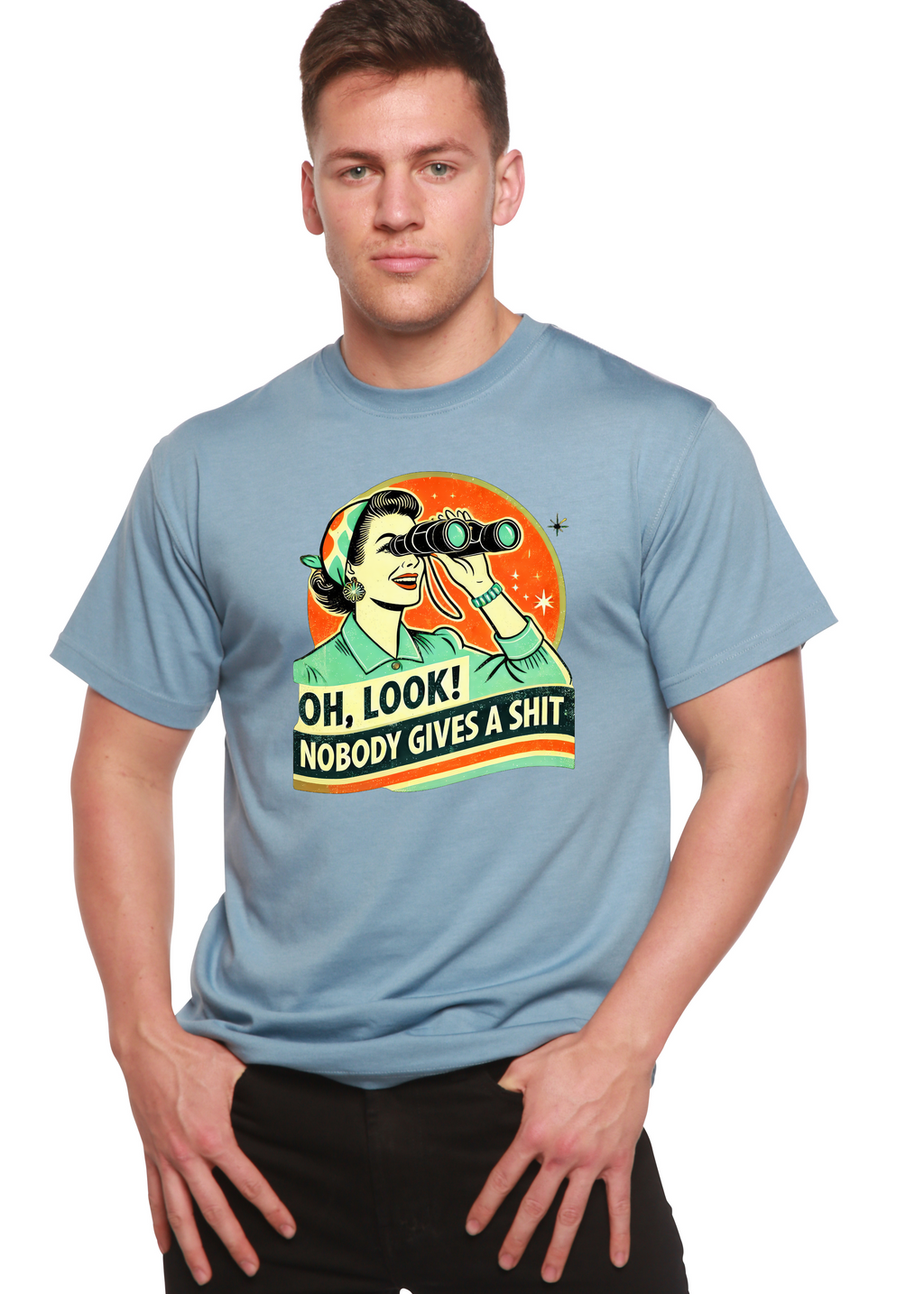 Funny Retro Woman Unisex Bamboo/Cotton Graphic T-Shirt
