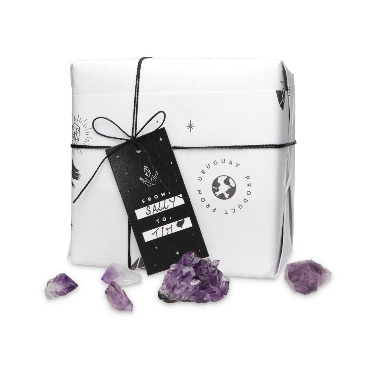Amethyst cluster, Uniquely stone for tabletop decor, natural crystal stone with agate formations