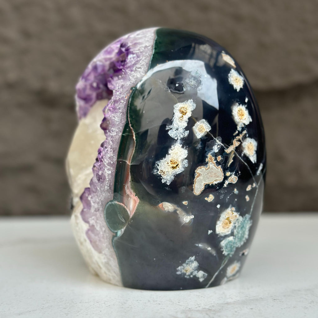 Large Uruguayan Quartz Geode Egg