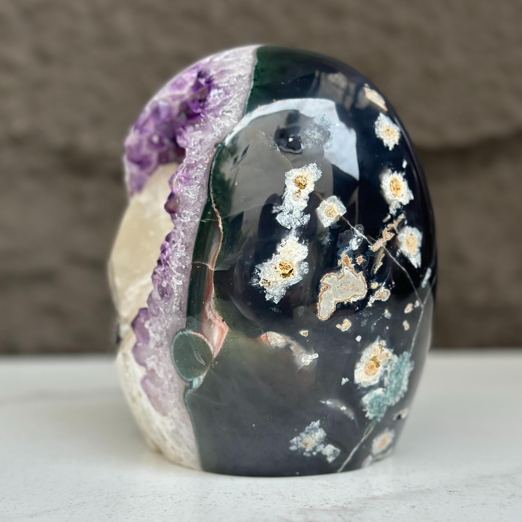 Large Uruguayan Quartz Geode Egg