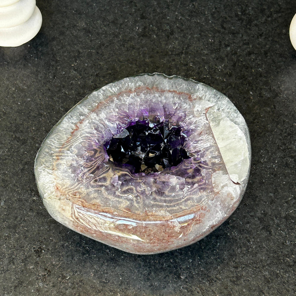 Natural Amethyst & Quartz Geode