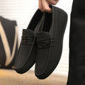 Men's Solid Color Penny Loafers - Slip-On Casual Dress Shoes