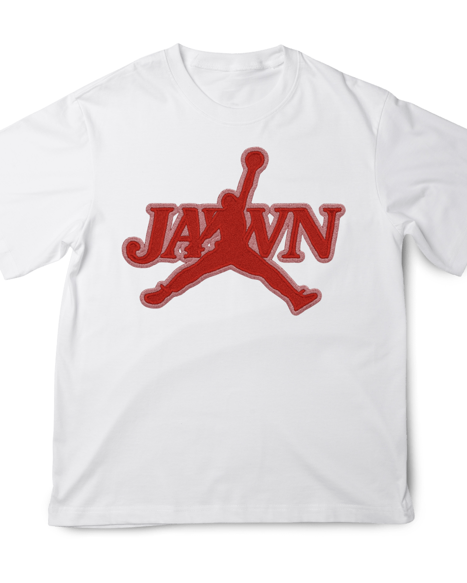 Jordan 5 Retro Awake NY Arctic Pink "JAWN Jumpman" - Only Jawns - White T-Shirt