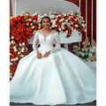 Lace Ball Gown Wedding Dress Long Sleeves