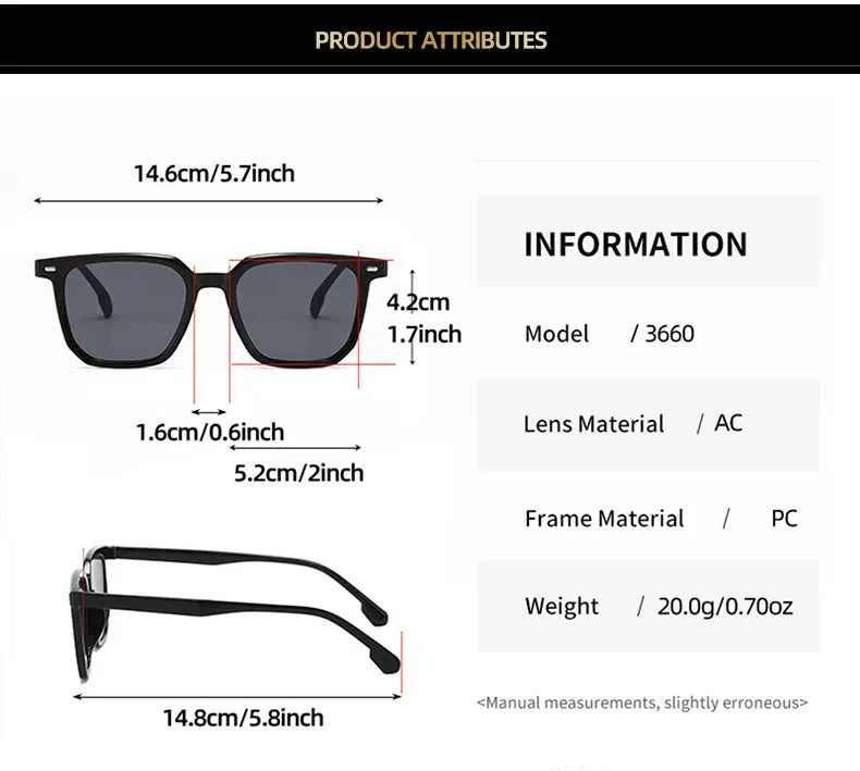Retro Square Sunglasses | UV Protection Classic Eyewear